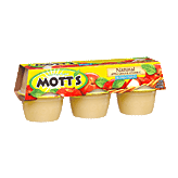 Mott's Apple Sauce Natural No Sugar Added 3.9 Oz Left Picture